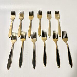 Vintage Dirigold Dirilyte Goldware Regal Flatware Silverware Salad Fork 12